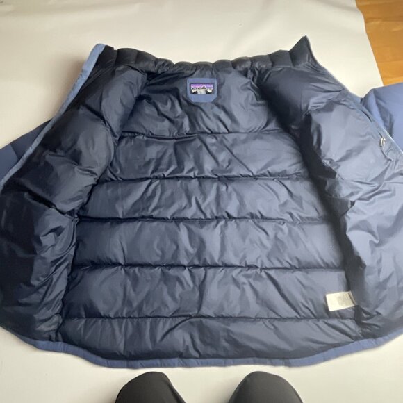 Patagonia Bivy Goose Down Jacket Quilted Puffer Mens XXL Blue  Stained, read - Picture 15 of 16